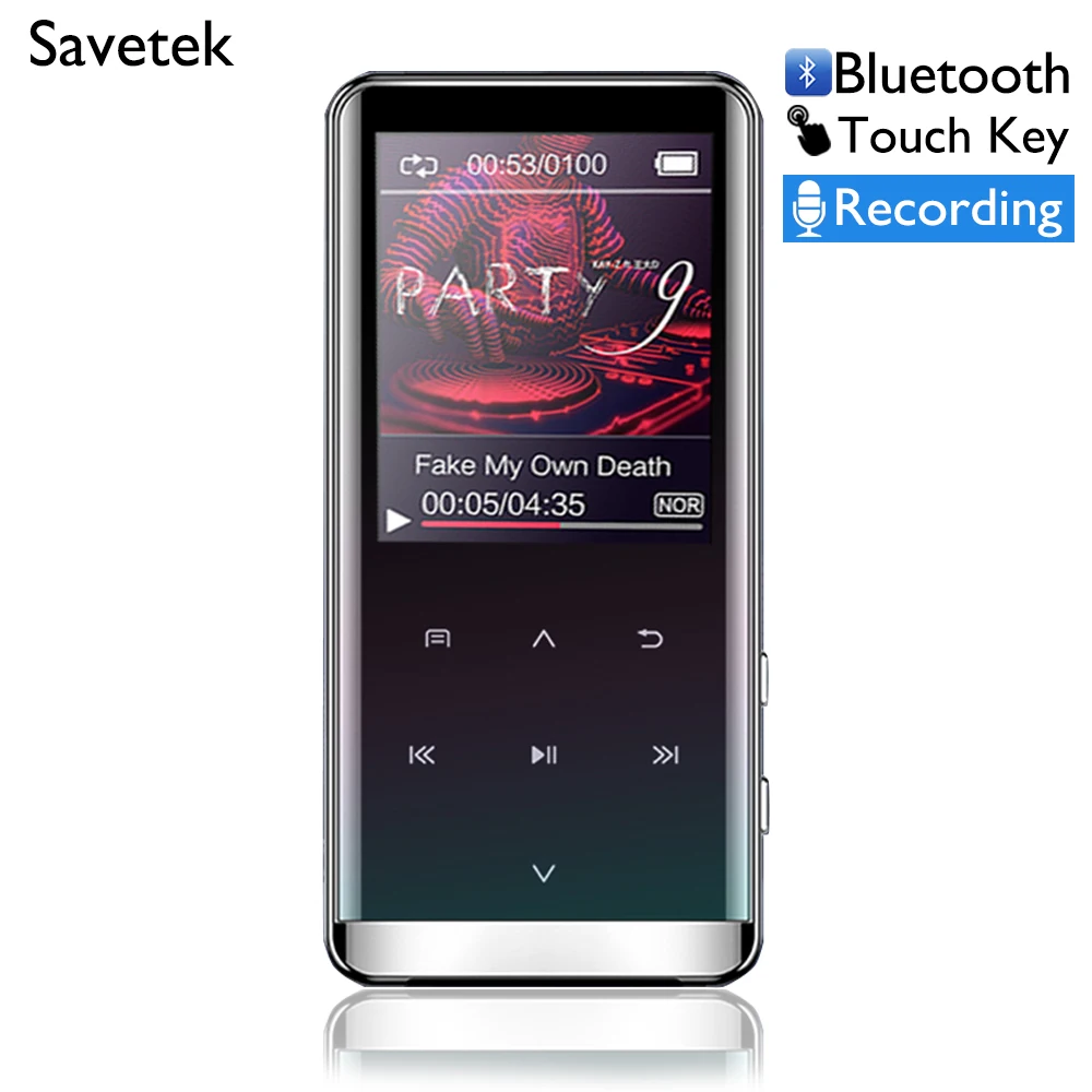 MP3 плеер Savetek Hi-Fi без потерь 8 ГБ 16 Mp3 спортивный музыкальный аудио сенсорный ключ с