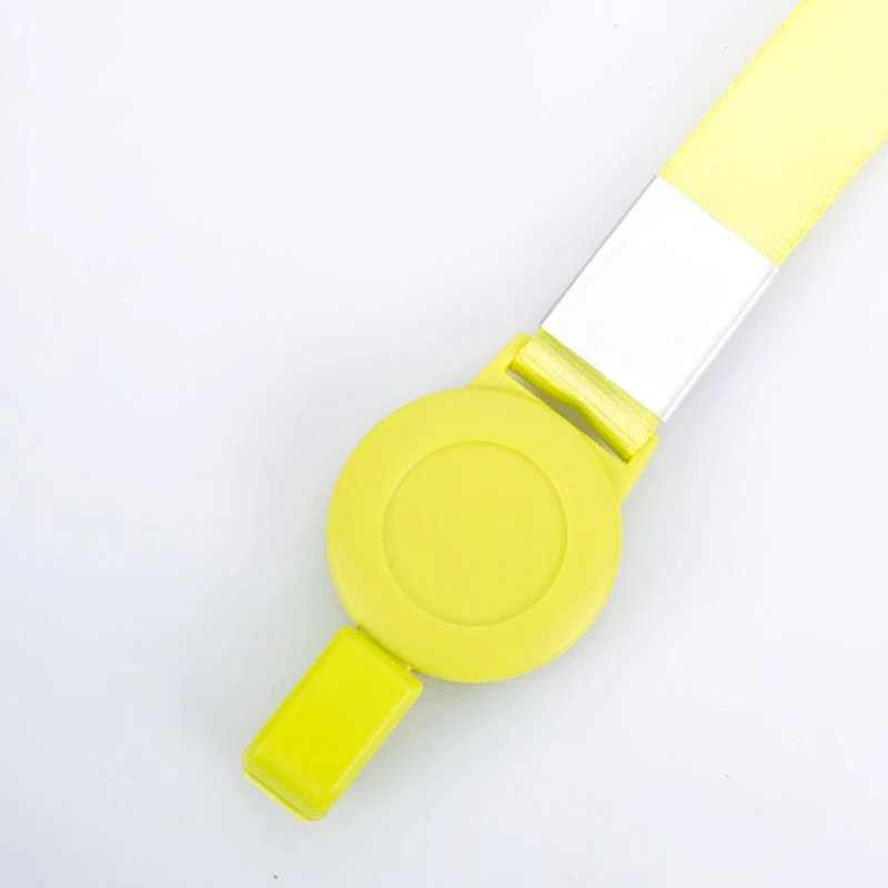 Yellow 1 шт., выдвижной держатель для лыжных карточек, бейджей, ремешок на шею, бейдж, катушка для телефона, держатель для ключей, ID бейдж, держатель для карт 15*450 мм - Цвет: Yellow