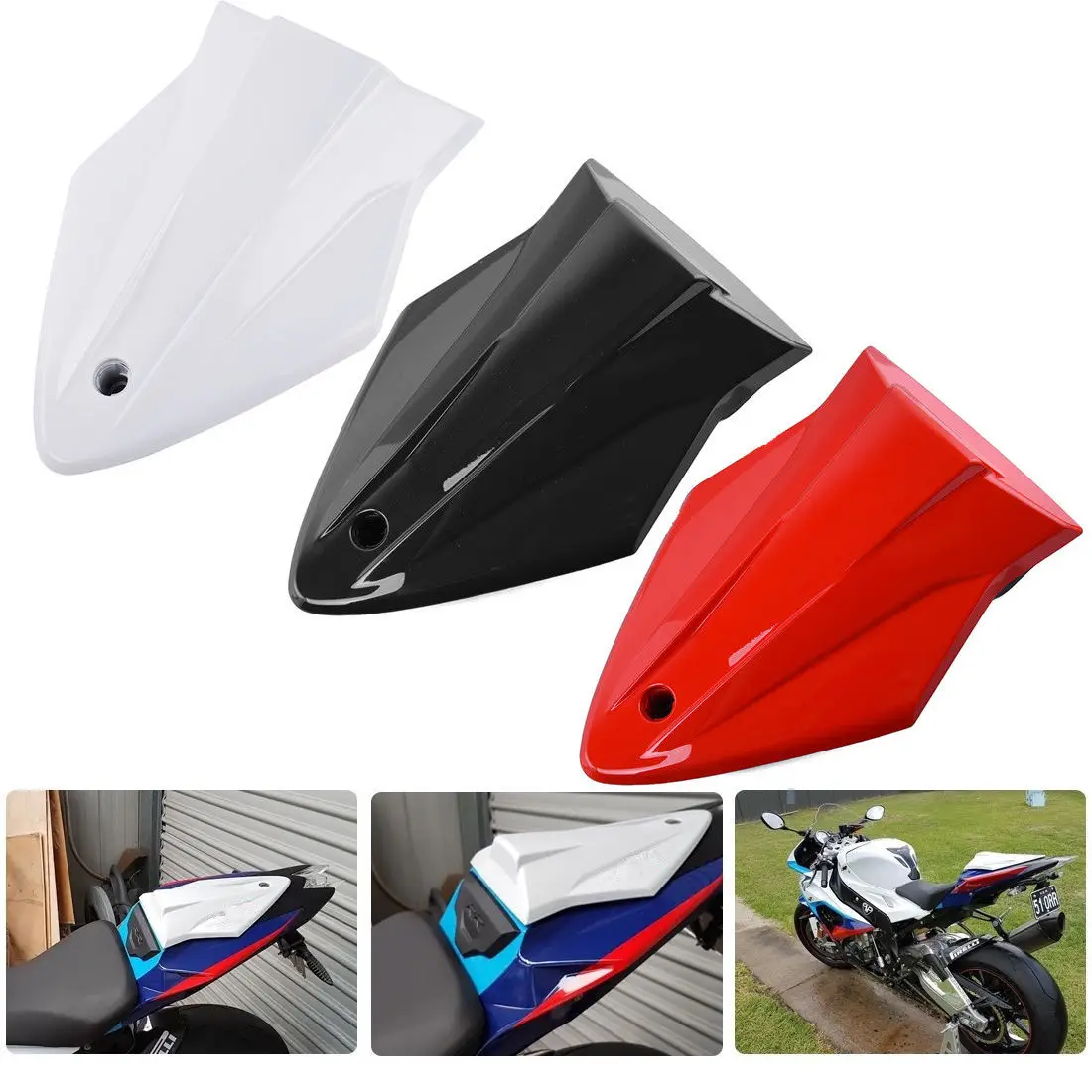 Motorcycle Pillion Solo Rear Seat Cover Cowl Fairing for BMW S1000RR S1000 RR HP4 S1000R 2014 2015 2016 2017 2018 2019 Black Red