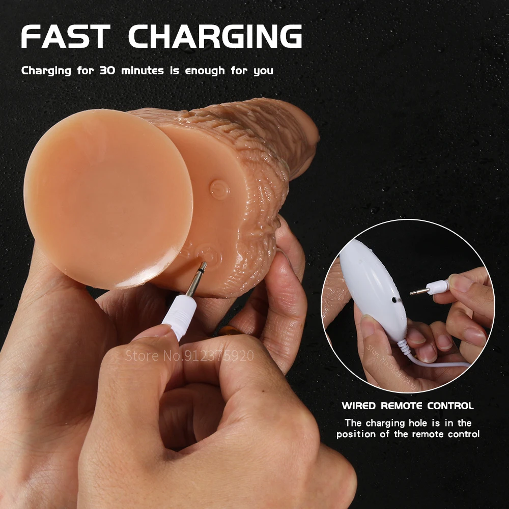 Wireless Remote Telescopic Rotation Realistic Dildo Vibrator Adult Sex Toys for Woman Big Penis Dick Vagina Female Masturbation | Красота и