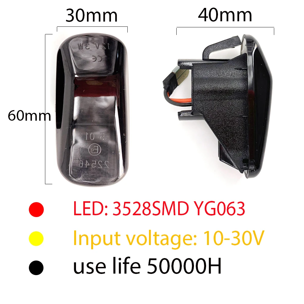 Сигнал поворота светильник динамический сбоку Габаритные фары для Honda CG2 CG3 CG4 1998