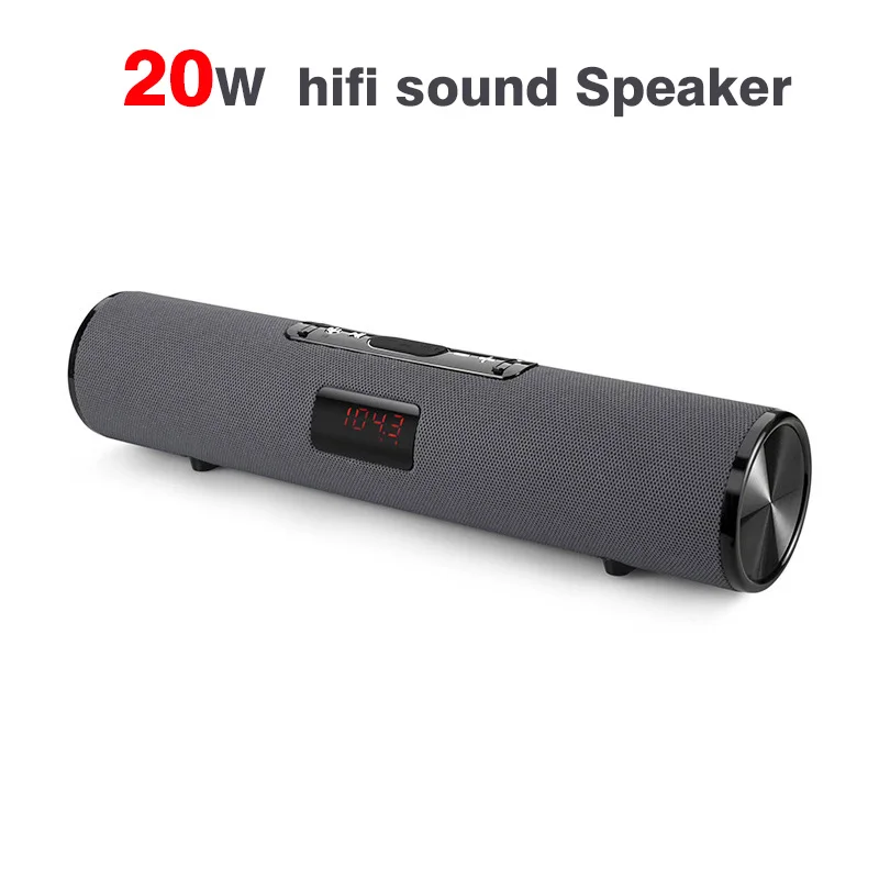 20 Вт Bluetooth Колонка Беспроводная портативная звуковая коробка стерео сабвуфер