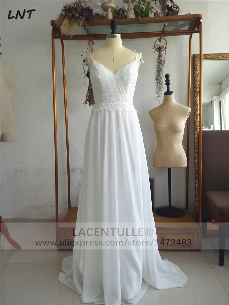 Реальные фотографии свадебные платья с v-образным вырезом шифоновые кружевные
