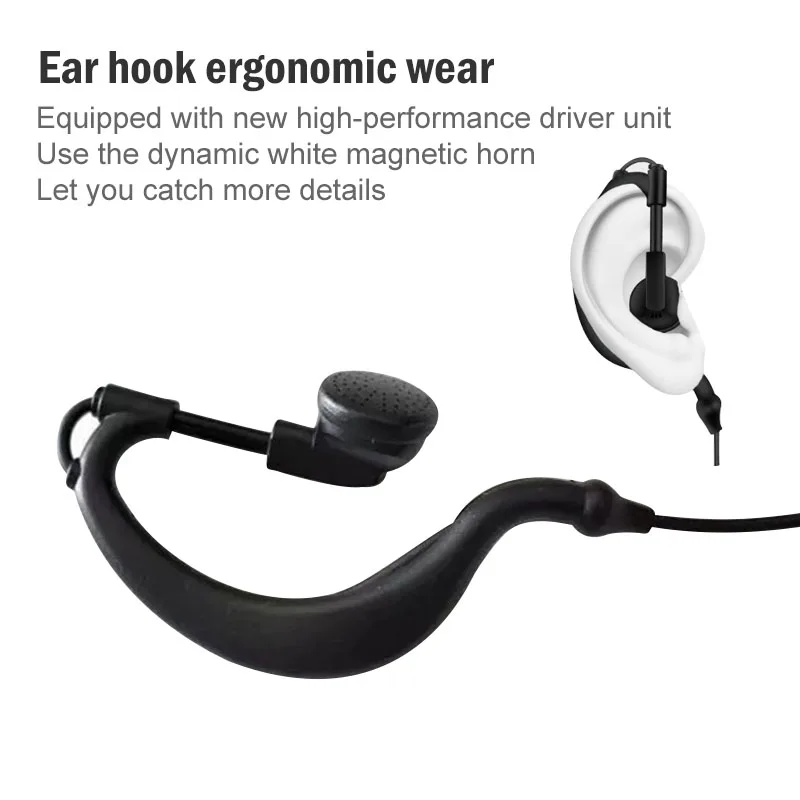 Полиции Ушные крючки гарнитура функция PTT наушники для прослушивания радио GXT550