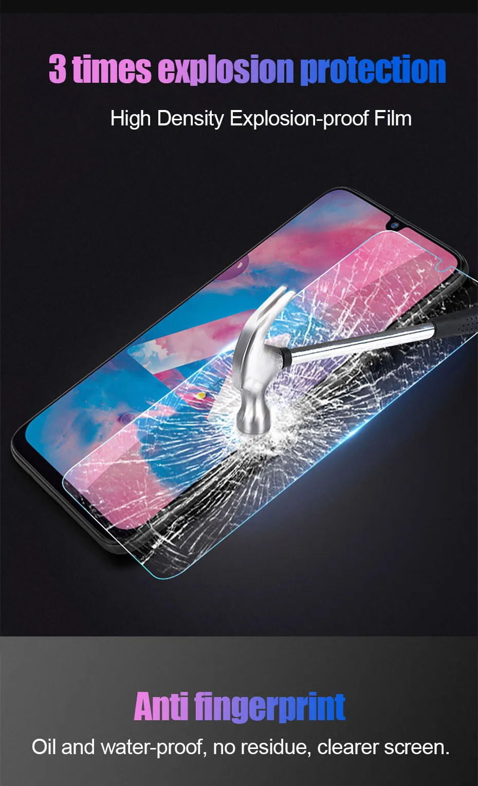 3 шт. закаленное Стекло для samsung Galaxy A50 A30 A70 A20 Экран протектор для samsung M10 M20 M30 A40 A80 A90 A10 защитный Стекло