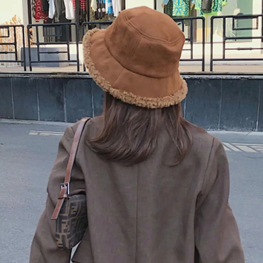 

Fisherman Hat Chic Fine Workmanship Sun Protection Solid Color Women Basin Hat for Travel Bucket Cap Fisherman Cap