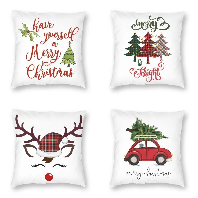 

Рождественский чехол для подушки с рисунком, Подарочный чехол для детской подушки, чехол для дивана, чехол для украшения дома