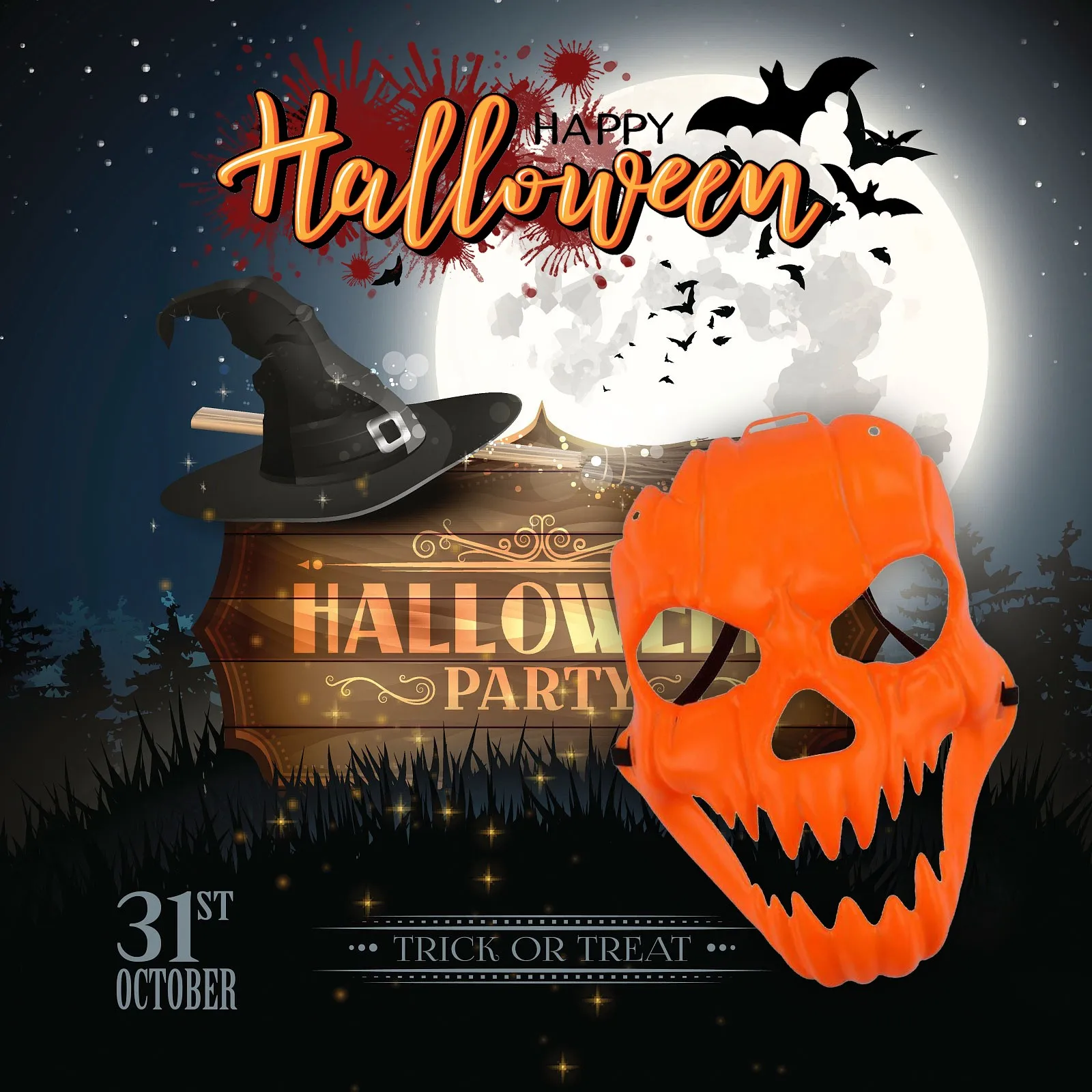 

Удобный головной убор для взрослых на Хэллоуин, для вечеринки, дневной свет, ужавечерние ринка для взрослых, головной убор для вечеривечерн...