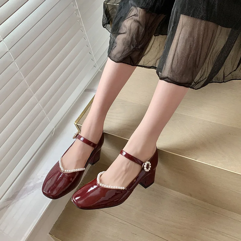 

MORAZORA Women Pumps 2021 Summer Party Wedding Shoes Genuine Leather Pumps Summer Shallow Buckle Sweet Ladies Shoes