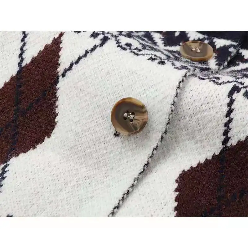 Женский вязаный кардиган в Корейском стиле винтажный Модный свитер с длинным