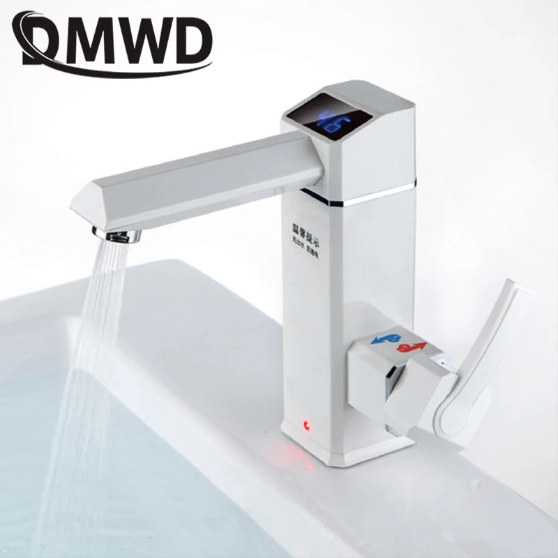 

DMWD 2500W Temperature Display Electric Heater Kitchen Bathroom Tap Tankless Instant Hot Water Instantaneous Cold Heating Faucet