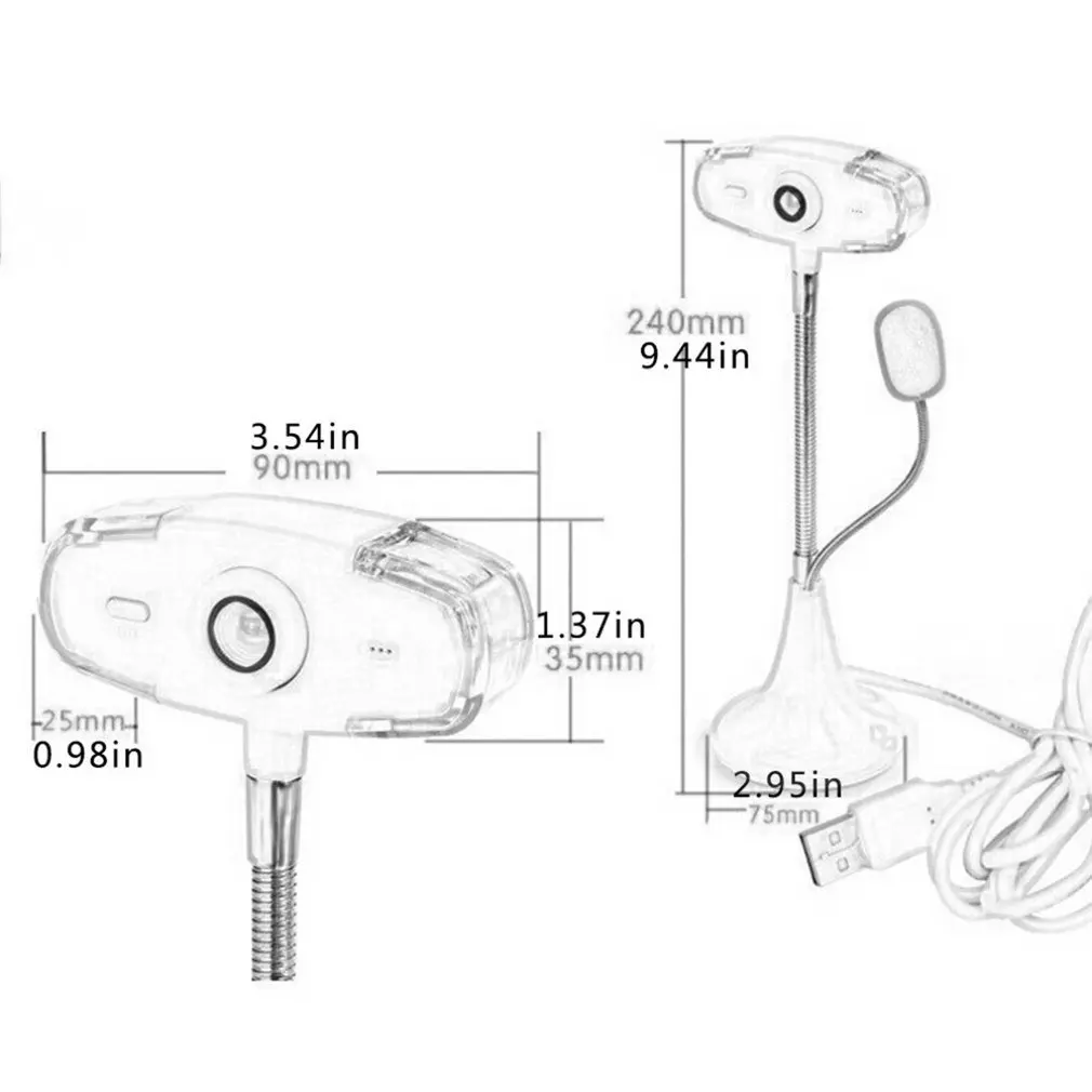 

HD 480P Webcam Computer PC Web Cameras With Microphone For Live Broadcast Video Calling Conference Work Teaching