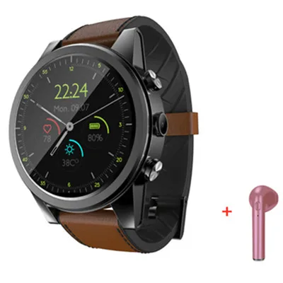 brown add headset GOLDENSPIKE X360 4g Смарт-часы для мужчин Android 7,1 3 ГБ 32 ГБ IP67 Водонепроницаемый 1,6 дюймов AMOLED экран 600 мАч батарея умные часы - Цвет: brown add headset