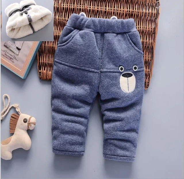 Брюки BibiCola Детские Однотонные эластичные на осень и зиму | Мать ребенок