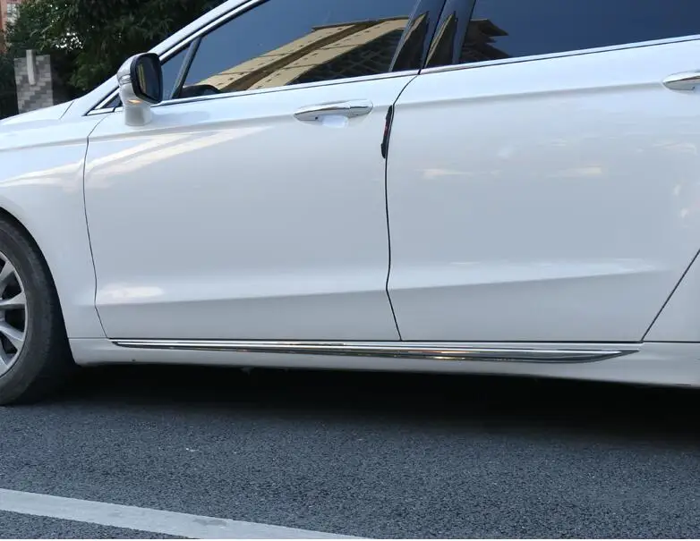 2X стальной корпус ниже двери боковая формовочная Накладка для Ford Fusion Mondeo 13 15|trim