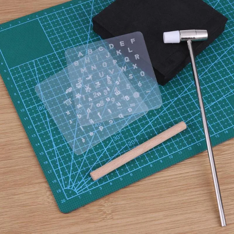 1 компл. DIY кожаный штамп инструмент пластиковые штамповки буквы алфавита номер