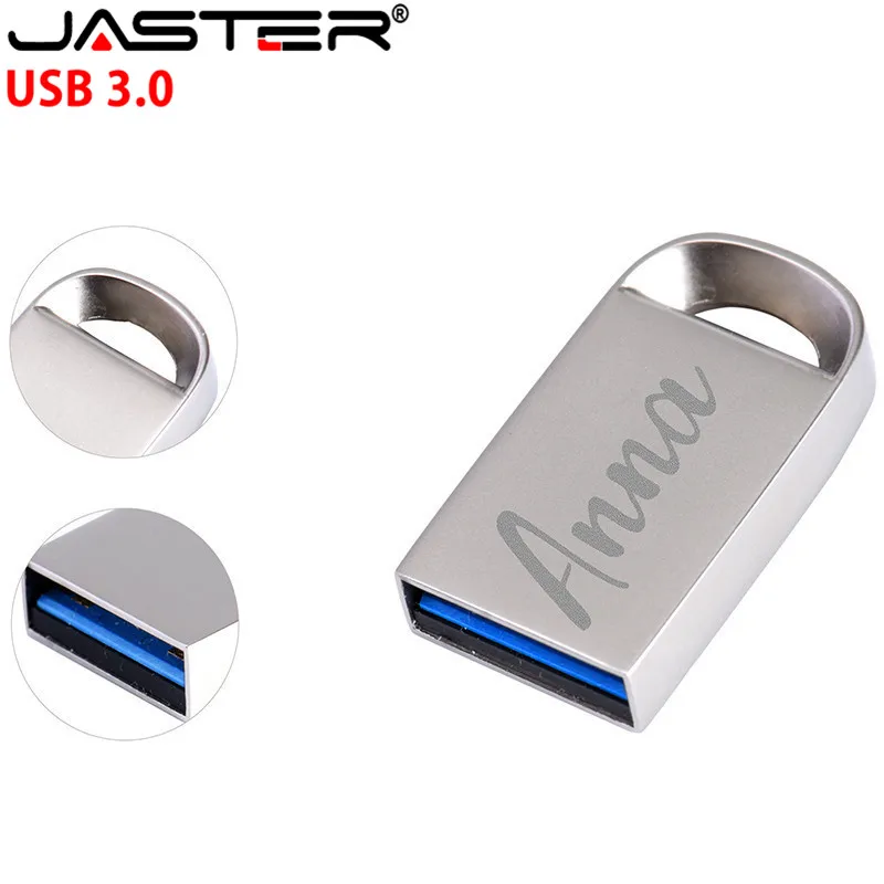 JASTER USB 3,0 Мини Высокоскоростной USB Металл 128GB 16GB 32G 64GB флеш-накопитель водонепроницаемый usb флешка(5 шт., Пользовательский логотип