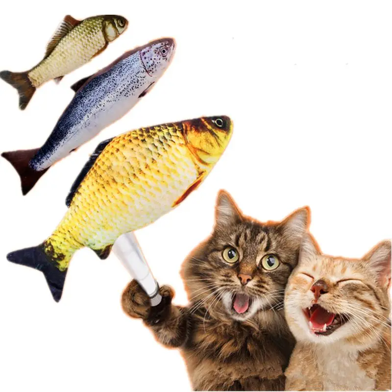 1 шт. креативные игрушки для кошек котят жевательные набитые рыбками