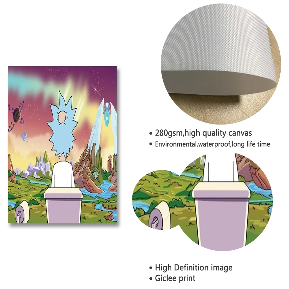 Современная и веселая настенная Картина на холсте в виде туалета Постер стиле