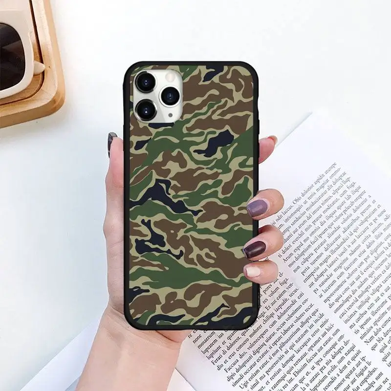

Camouflage Pattern Camo military Army Phone Case for iPhone 11 12 pro XS MAX 8 7 6 6S Plus X 5S SE 2020 XR mini
