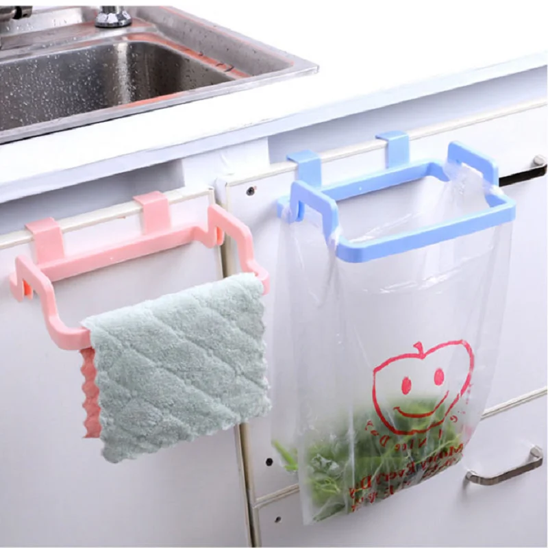 

Kitchen Accessories Garbage Hanging Bag Kitchen Trash Storage Rack Bag Hook Dry Scouring Pad Shelf Holder for Kitchen Gadgets