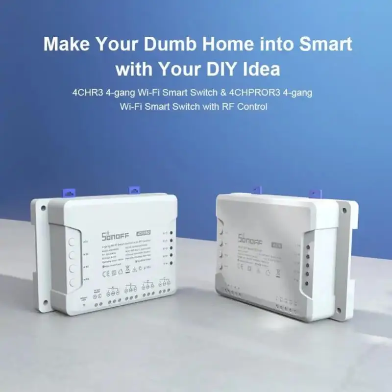 

Умный переключатель SONOFF POWR3 высокой мощности с поддержкой Wi-Fi для включения/выключения питания «сделай сам», переключатель с защитой от пер...