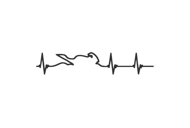 

LLY-0519 Hot SellHeart Electrocardiogram of Motorcycle Race Players Decal PVC New Design Fashion Style Waterproof Cars Decals