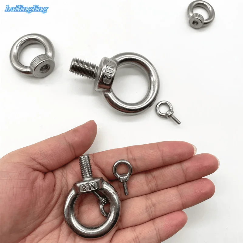 1-2 шт. подъемные гайки/винтовое кольцо Eyebolt Hooking гайка Винты M3 M4 M5 M6 M8 M10 M12 304
