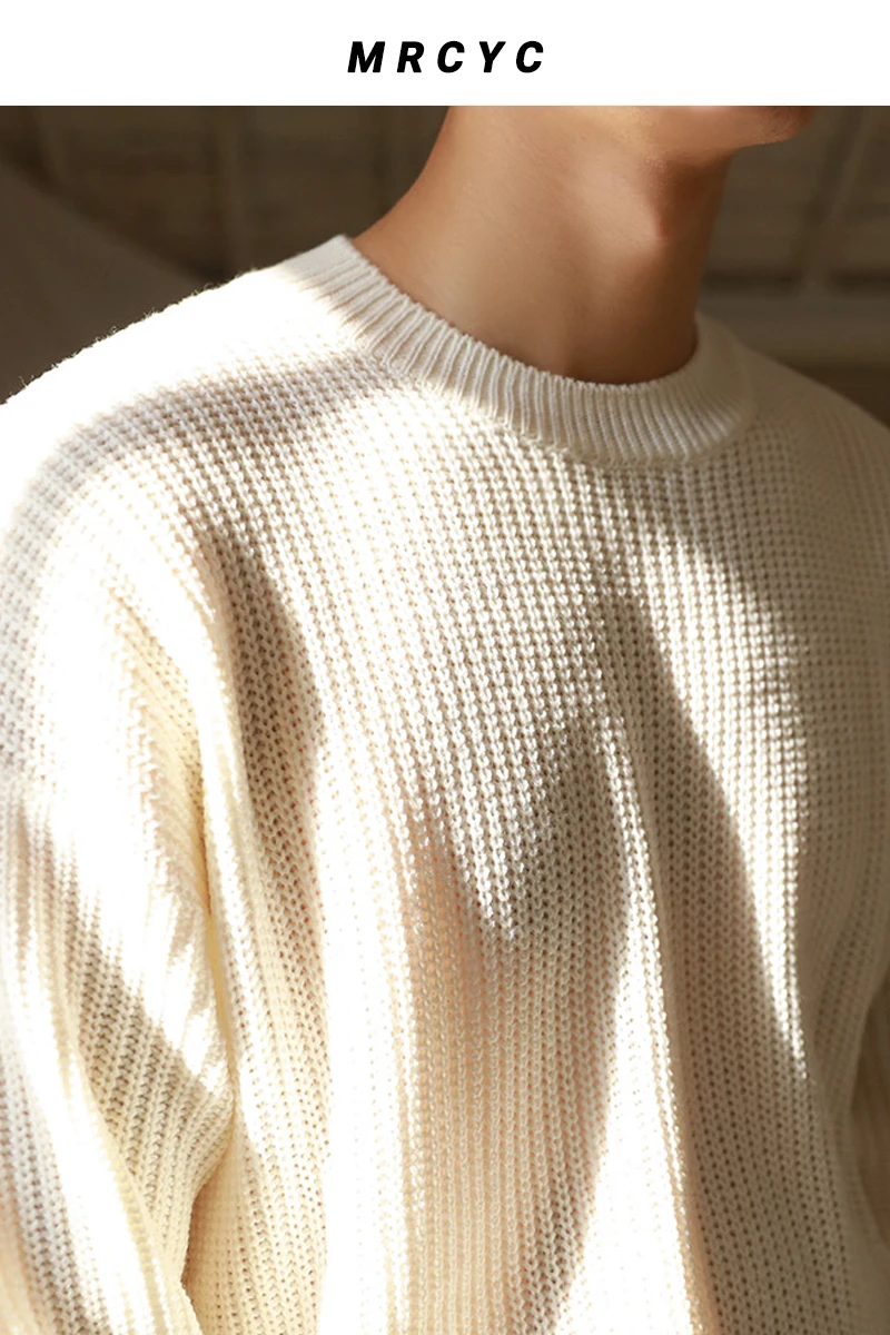 

Men's sweater sweater autumn and winter small fresh bottoming shirt pullover crew neck japanese casual warm sweater