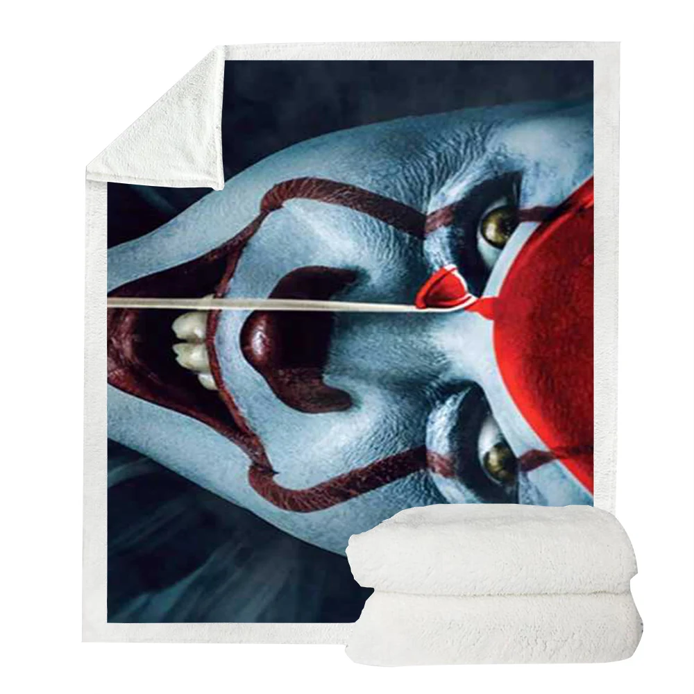 BZKH1333 Stephen King's It Chapter 3d печать путешествия постельные принадлежности выход пледы Флисовое одеяло-покрывало одеяло на искусственном меху диван квилт для софы крышка - Цвет: BZKH1333