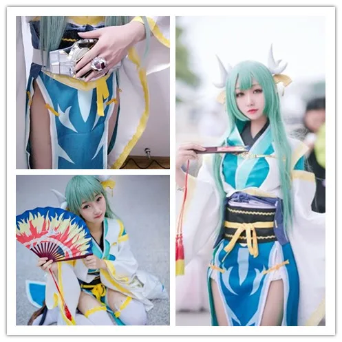 Игры Fate Grand для косплэй костюм Zero Kiyohime карнавальный Кимоно Костюмы на Хэллоуин