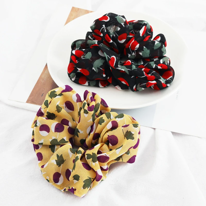 Модные шифоновые резинки для волос с принтом Спортивная эластичная повязка на