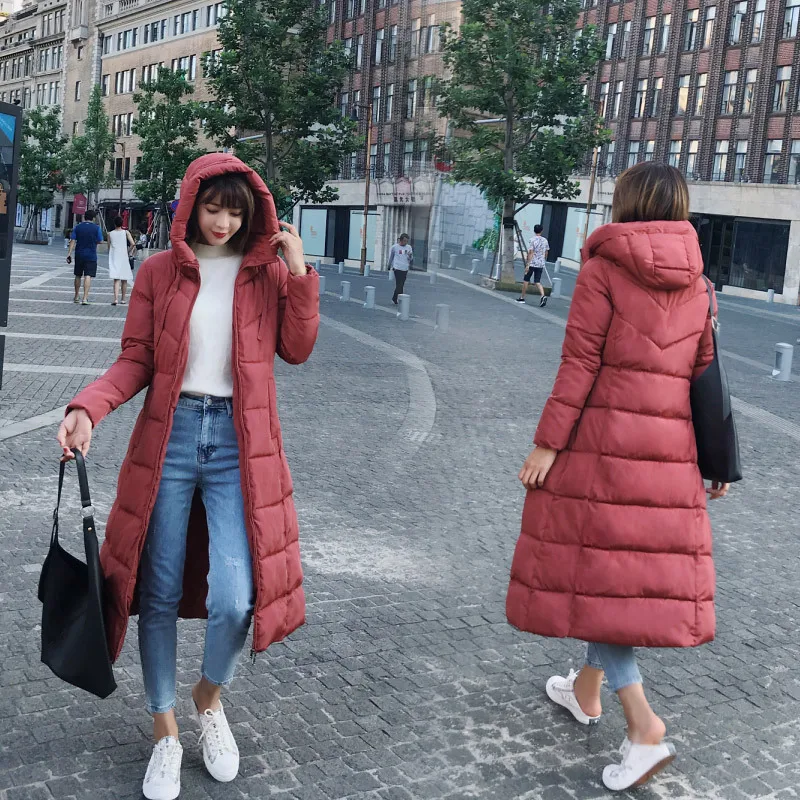 Женская пуховая парка утолщенный теплый пуховик зимнее пальто женская зимняя с