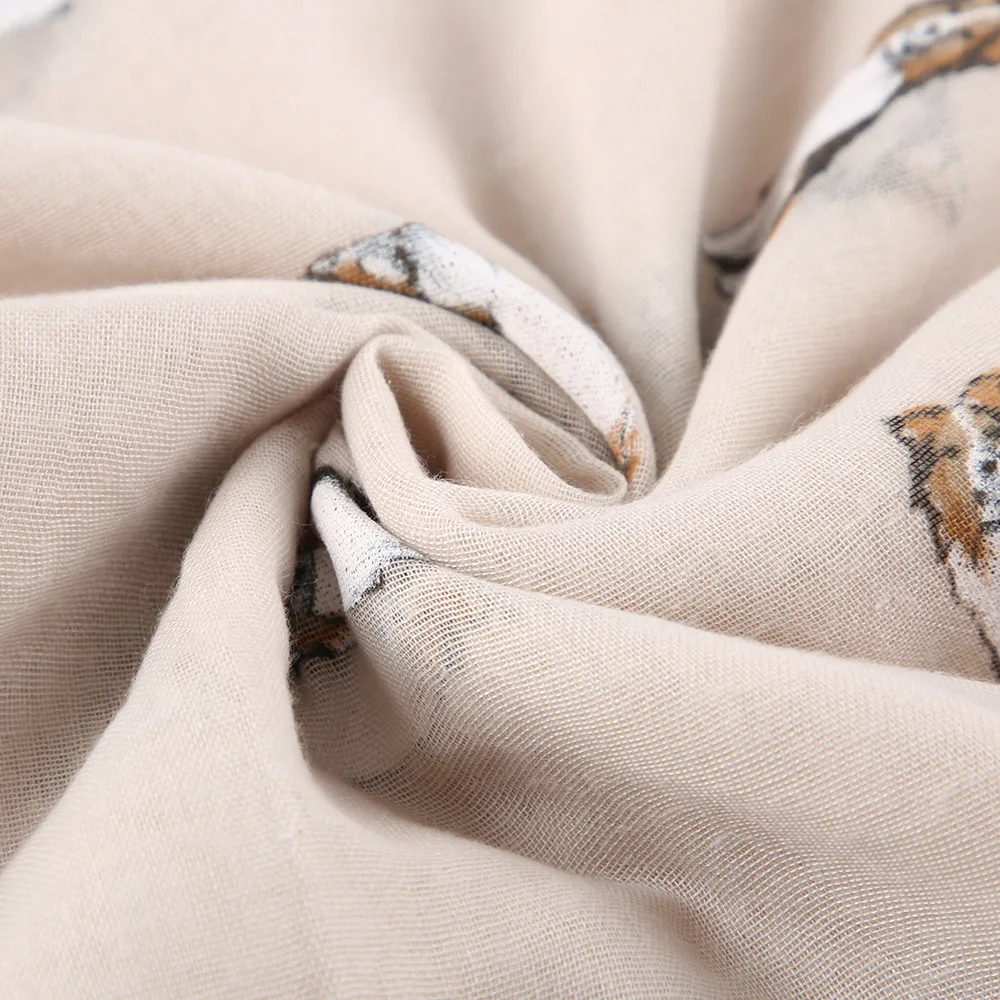 Новинка 2018 модные шарфы и шали с бахромой принтом борцовки колли шарф животных