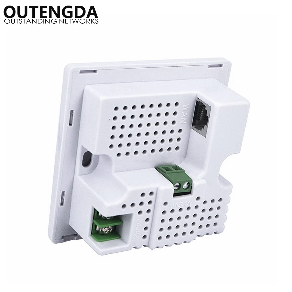 300Mbps 2*RJ45 LAN RJ11 Phone port with 5V USB in wall wifi access point Embedded 86-type Panel AP wireless router white gold | Компьютеры