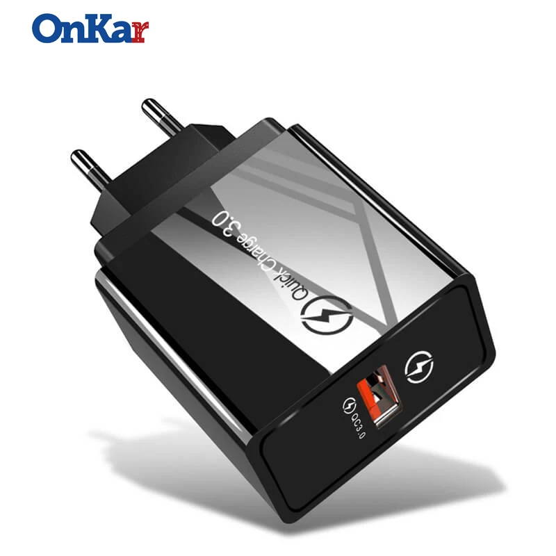 

ONKAR EU/US Plug USB Charger Quick Charge 3.0 For Phone Adapter for Tablet Portable Wall Mobile Charger Fast Charger
