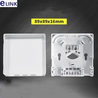 30pcs ftth terminal box 2 port abs junction box wall mount desktop patch panel white plastic box factory wholesales elink