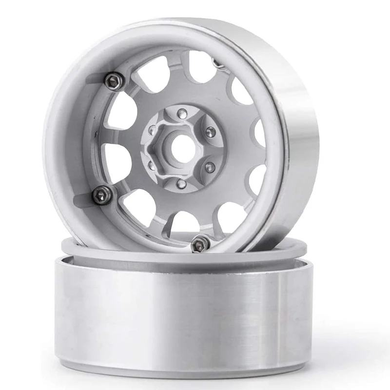 

4PCS 1/10 RC Rock Crawler 2.2 Beadlock Wheel Rims Hub for Axial SCX10 RR10 Wraith 90048 90018 Traxxas TRX4 TRX6