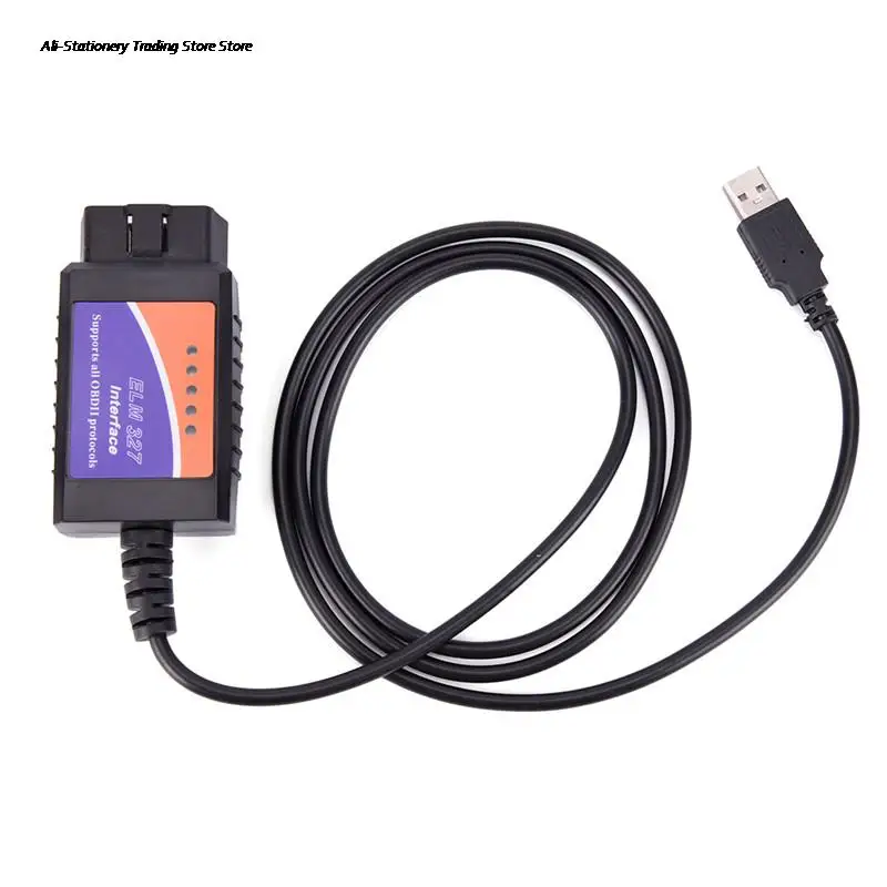 Сканер для диагностики автомобиля ELM327 чёрный с USB кабелем ПК на Windows | Компьютеры и