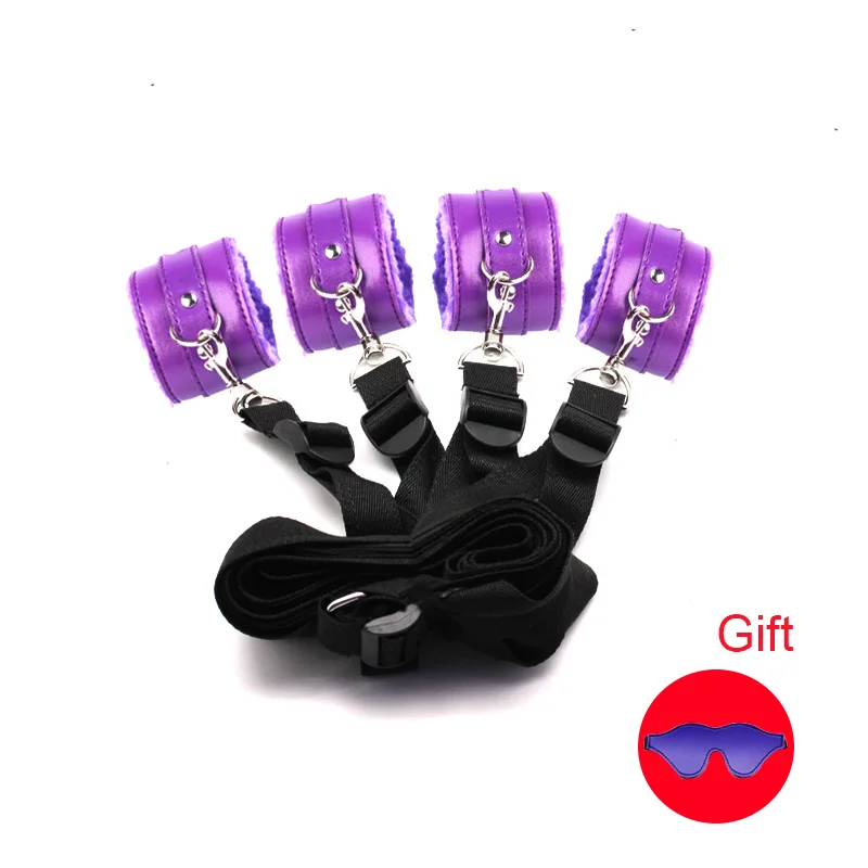 SM игрушки БДСМ веревка кожаные наручники и манжеты на лодыжках Эротическая
