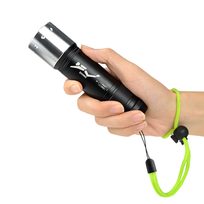 Водонепроницаемый фонарь для дайвинга 26650 лм 80 м с батареей AAA 18650|waterproof diving