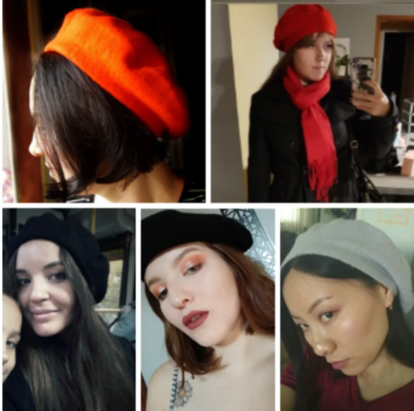 YLWHJJ Дамский весенний Зимний берет шляпа художника Стильная женские шерстяные