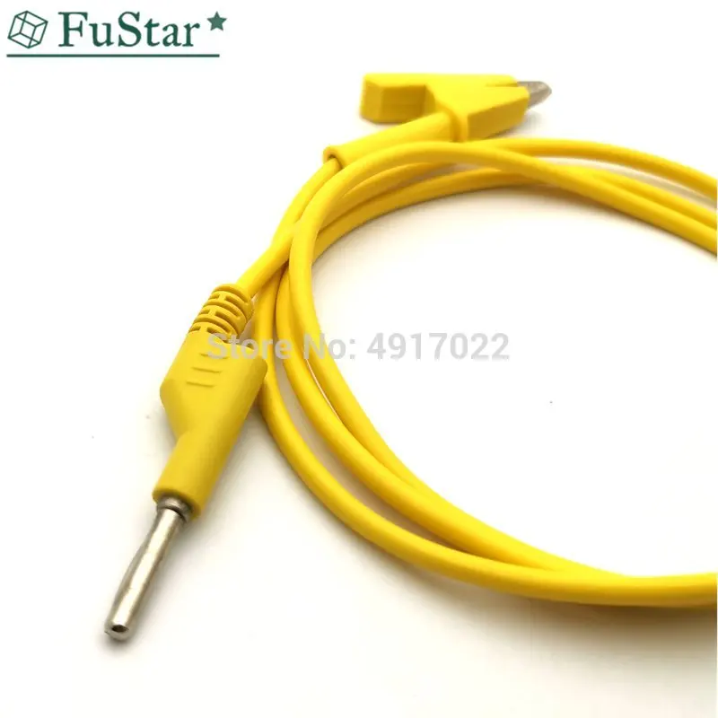 Силиконовый штекер типа банан к крокодиловому зажиму крокодил 1 шт. м 4 мм