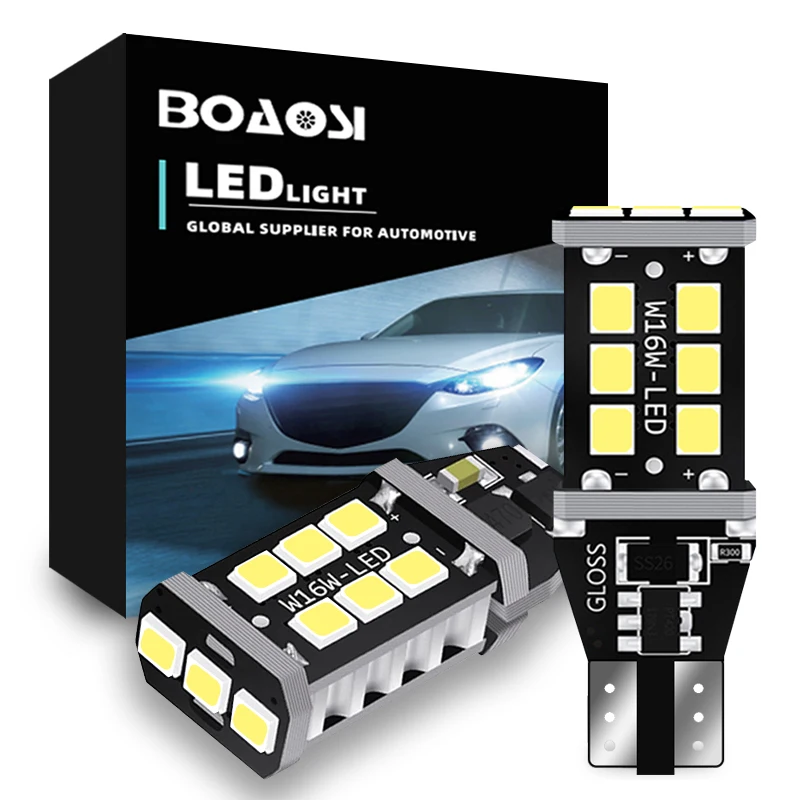12V T15 W16W светодиодный 921 912 супер яркий 15 SMD 2835 Светодиодный Canbus без ошибок