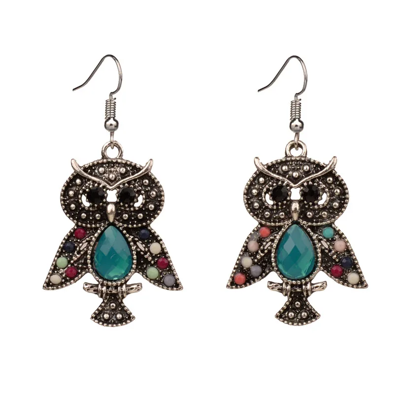 Женские богемные серьги Bohe винтажные Разноцветные в стиле ретро с полимерным