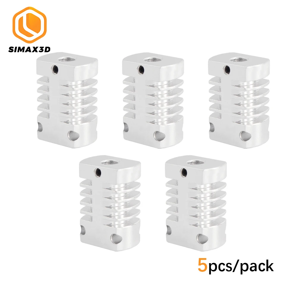SIMAX3D 5pcs CR8 Heatsink Radiator Heat Sink Aluminum Block Fit to 22mm Cooling Fan for Hotend 3D Printer Parts 27x22x12mm