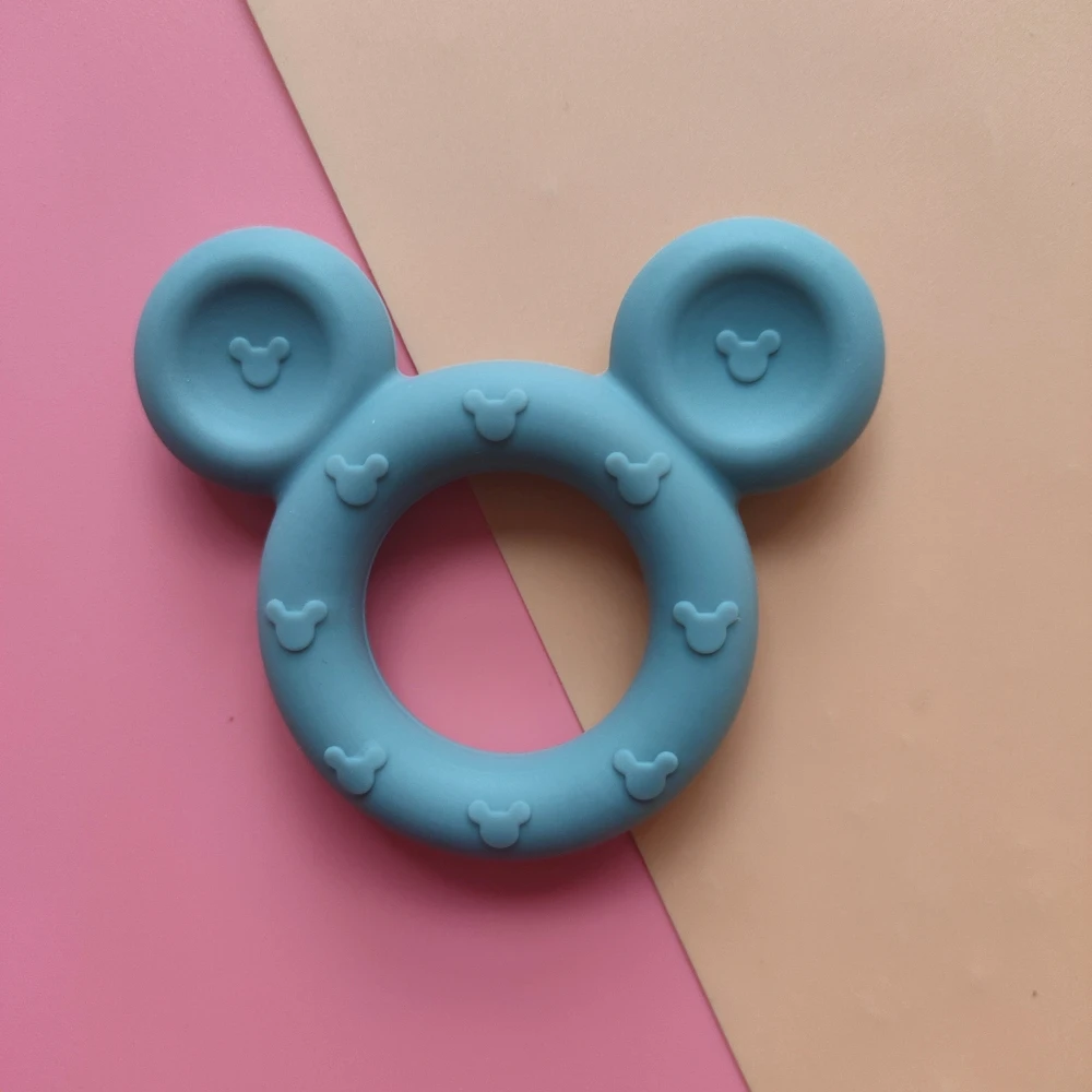 

50pcs Cartoon Mickey silicone Teether Baby Teething Animal Rodent DIY Baby Teething Necklace Toy Food Grade Baby Teething Toys