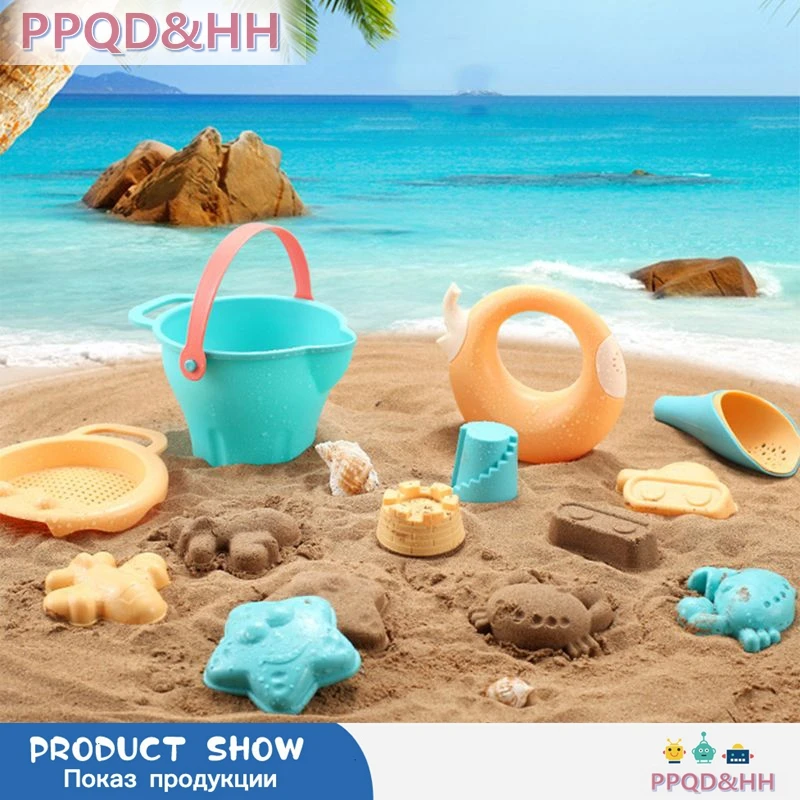 

Beach Toys For Kids 17pcs Baby Beach Game Toys Children Sandbox Set Kit Summer Toys for Beach Play Sand Water Game Play Cart