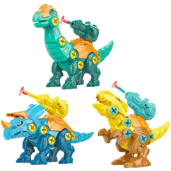 

Disassembly Assembly Dinosaur Toy with Shooting Combination Learning Toys Children Kids Gifts