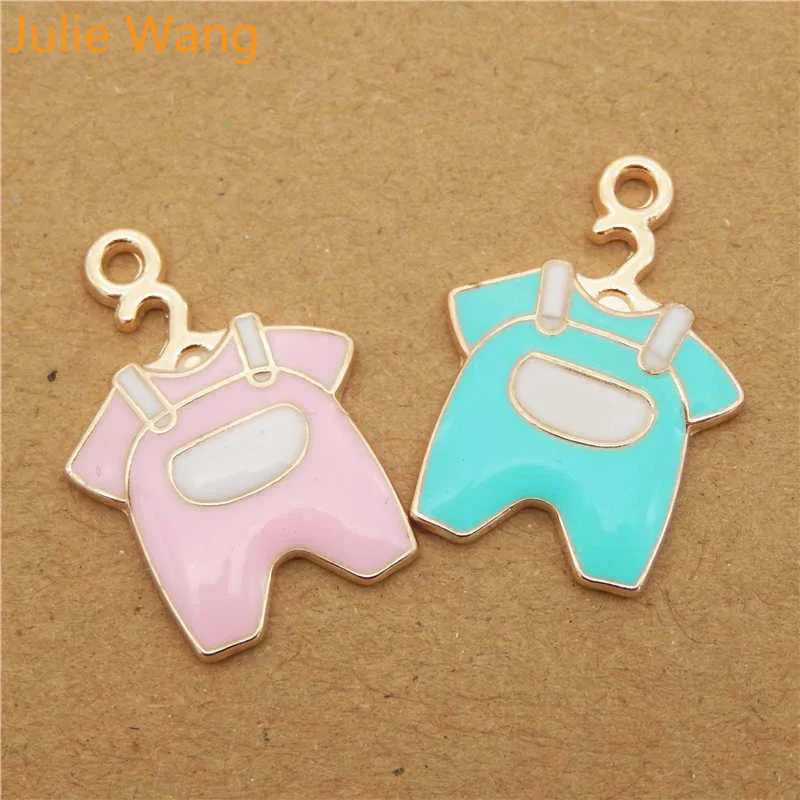 Подвеска Julie Wang 6 шт. эмалированная ткань смешанный кулон разных тонов розового